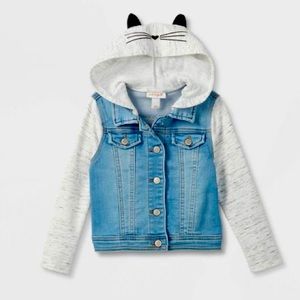 Jean Jacket Hooded Sweatshirt